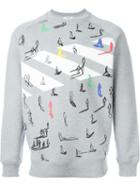 Carven Front Print Sweatshirt, Men's, Size: Xl, Grey, Cotton