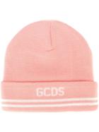 Gcds Logo Beanie Hat, Adult Unisex, Pink/purple, Polyester