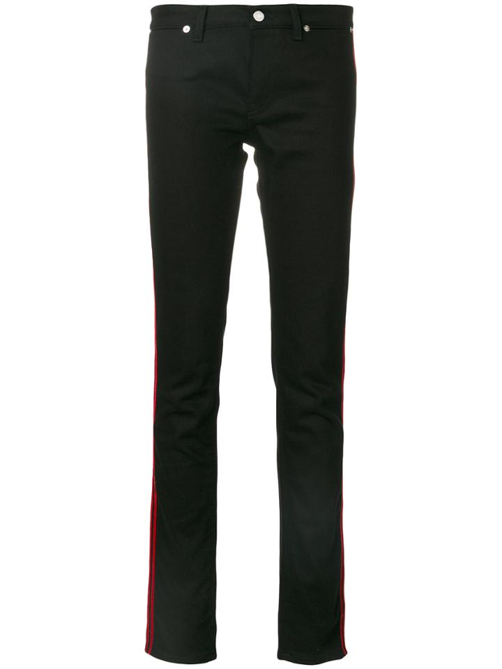 Givenchy Striped Skinny Jeans - Black