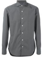 Barba Geometric Print Shirt, Men's, Size: 38, Black, Cotton