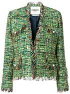 Essentiel Antwerp Tweed Frayed Jacket - Green