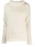 Snobby Sheep Chunky Turtle Neck Sweater - White
