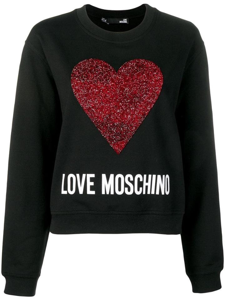 Love Moschino Beaded Heart Sweater - Black