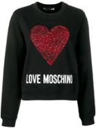 Love Moschino Beaded Heart Sweater - Black