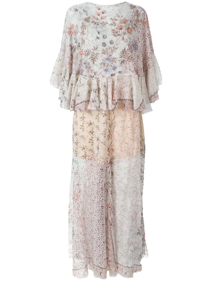 Etro Floral Print Flounce Dress