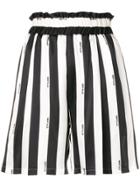 Styland Striped High Waisted Shorts - Black