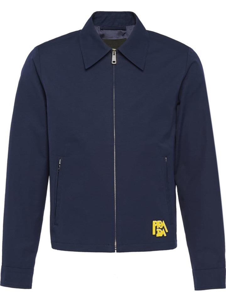 Prada Rubber Patch Shirt Jacket - Blue