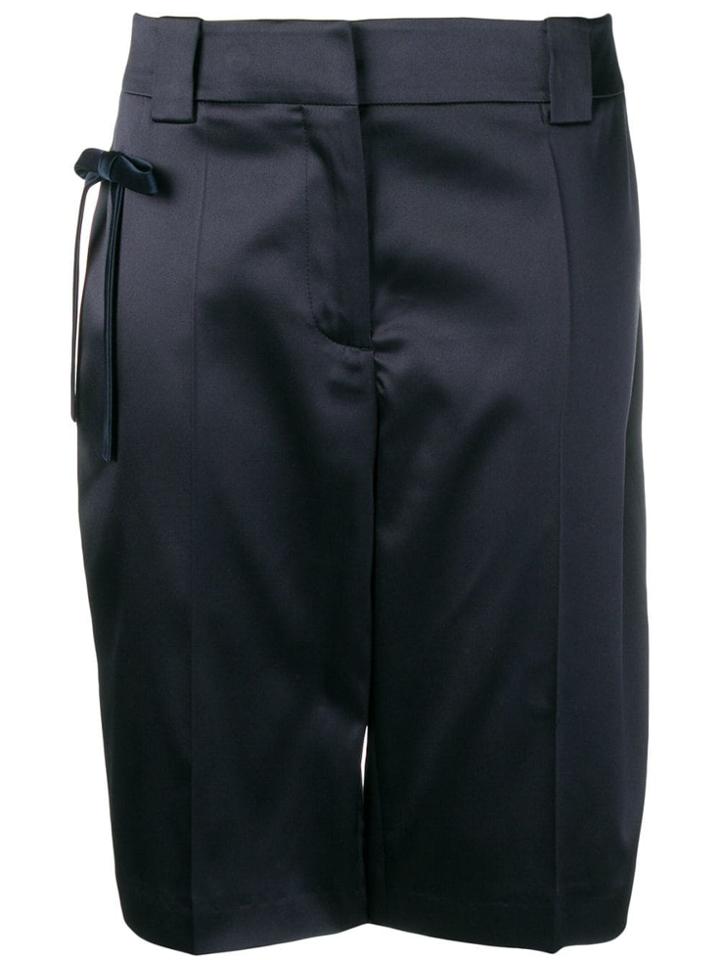 Prada Bow Bermuda Shorts - Blue