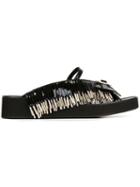 Toga Fringed Flip Flops