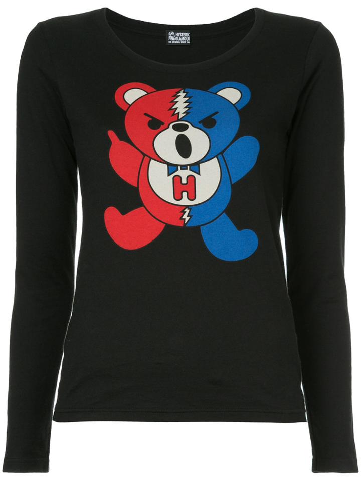 Hysteric Glamour Dead Bear Print Blouse - Black