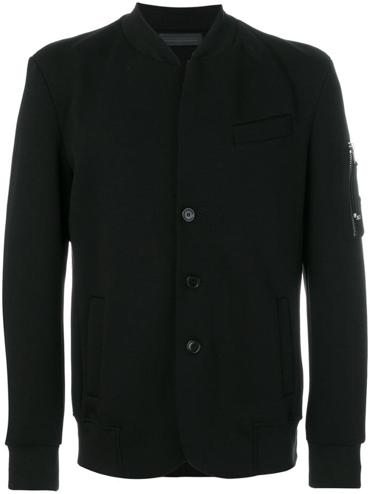 Diesel Black Gold Fitted Curved Bomber Jacket