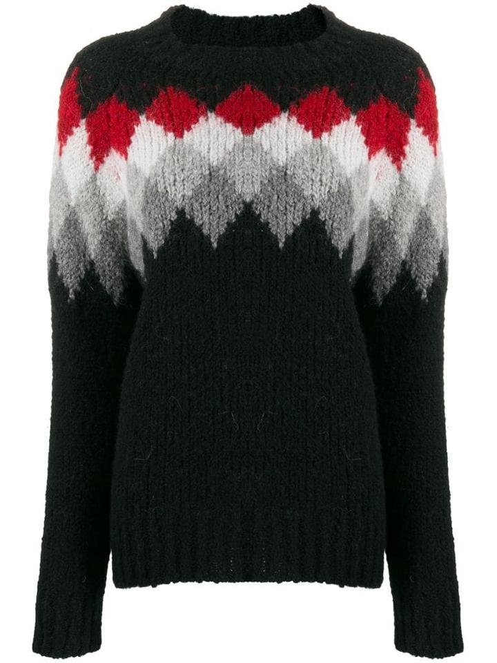 Woolrich Patterned Wool Knit Jumper - Black