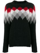 Woolrich Patterned Wool Knit Jumper - Black