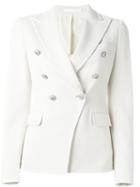 Tagliatore Double Breasted Blazer, Women's, Size: 46, Nude/neutrals, Cotton/cupro