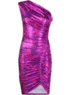Versace Jeans Couture Baroque Cocktail Dress - Purple