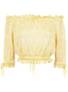 Cecilia Prado Off The Shoulder Andresa Blouse - Yellow