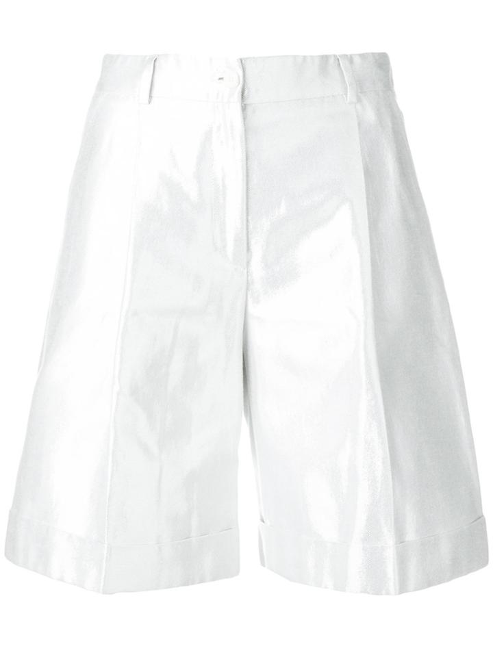 Fendi Vintage Wide Leg Shorts - Metallic