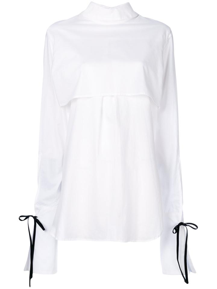 Ann Demeulemeester Oversized Cuff Shirt - White