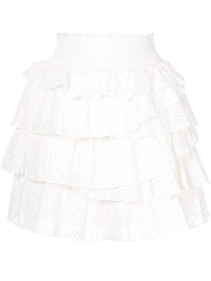Aje Evans Ruffle Skirt - White