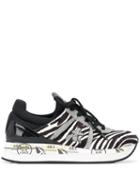 Premiata Liz Zebra Print Sneakers - Black