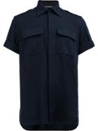 Neil Barrett Chest Pocket Shirt, Men's, Size: 39, Blue, Cotton
