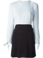 J.w. Anderson Knotted Sleeve Polka Dot Dress