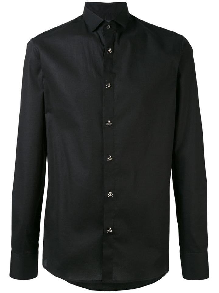 Philipp Plein Skull Button Shirt - Black
