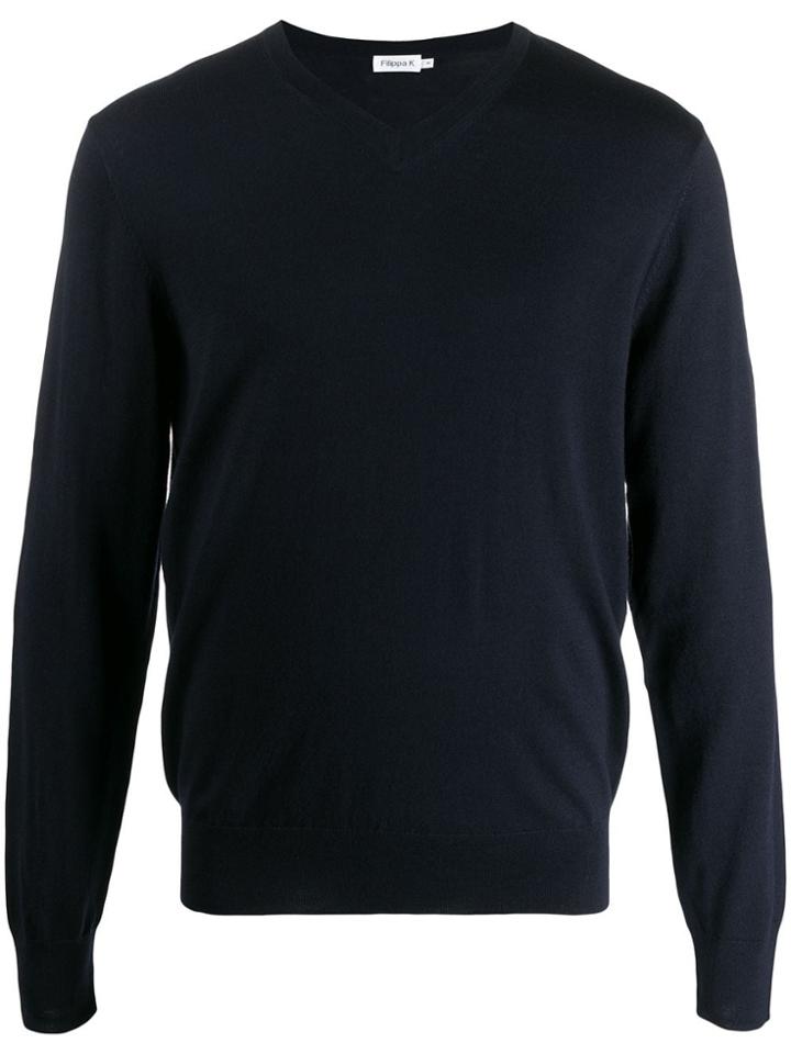 Filippa-k V-neck Jumper - Blue