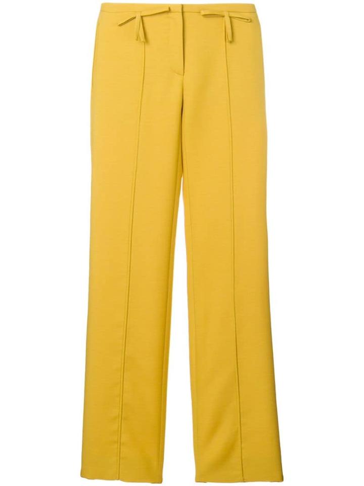 Valentino Bow Detail Flared Trousers - Yellow