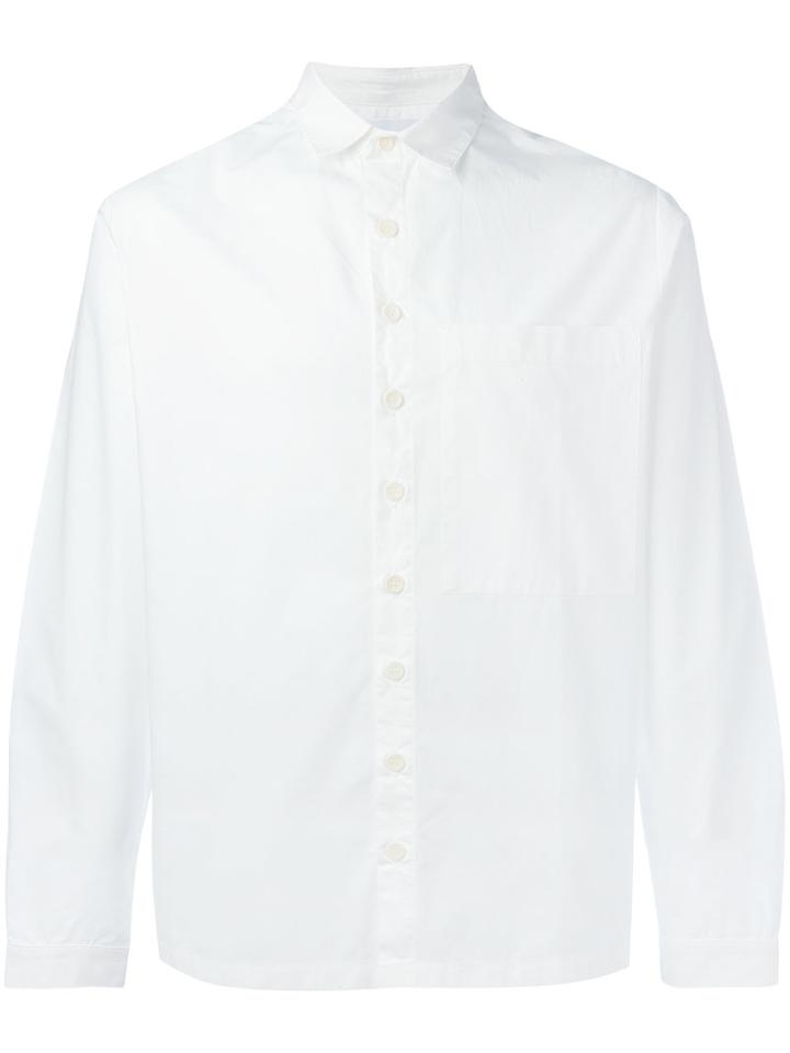 Sunnei - Longsleeve Patch Pocket Shirt - Men - Cotton - M, White, Cotton