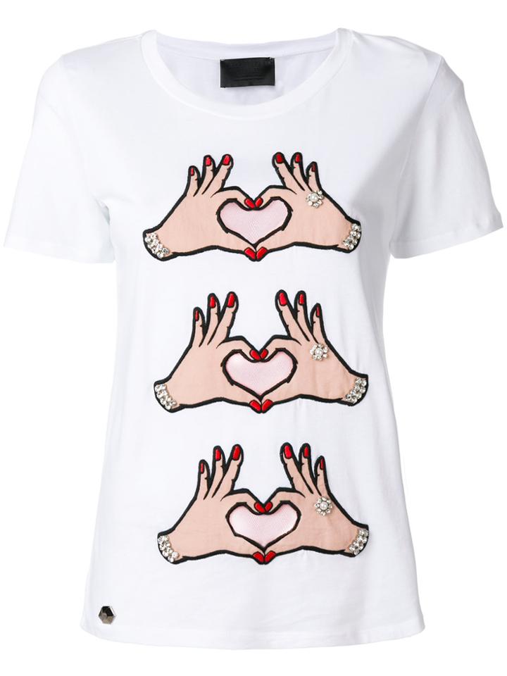 Philipp Plein Appliquéd T-shirt - White