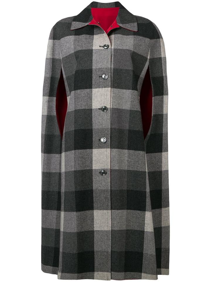 A.n.g.e.l.o. Vintage Cult 1970's Reversible Checked Coat - Grey