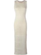 Barbara Casasola Knitted Maxi Dress, Women's, Size: 42, White, Silk