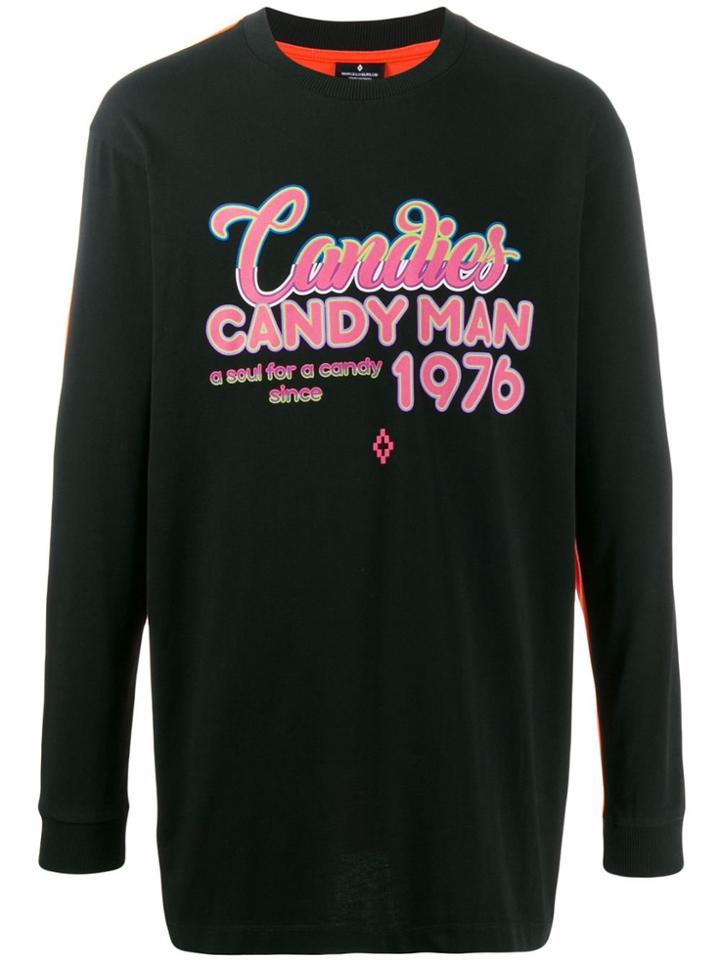 Marcelo Burlon County Of Milan Logo Embroidered T-shirt - Black