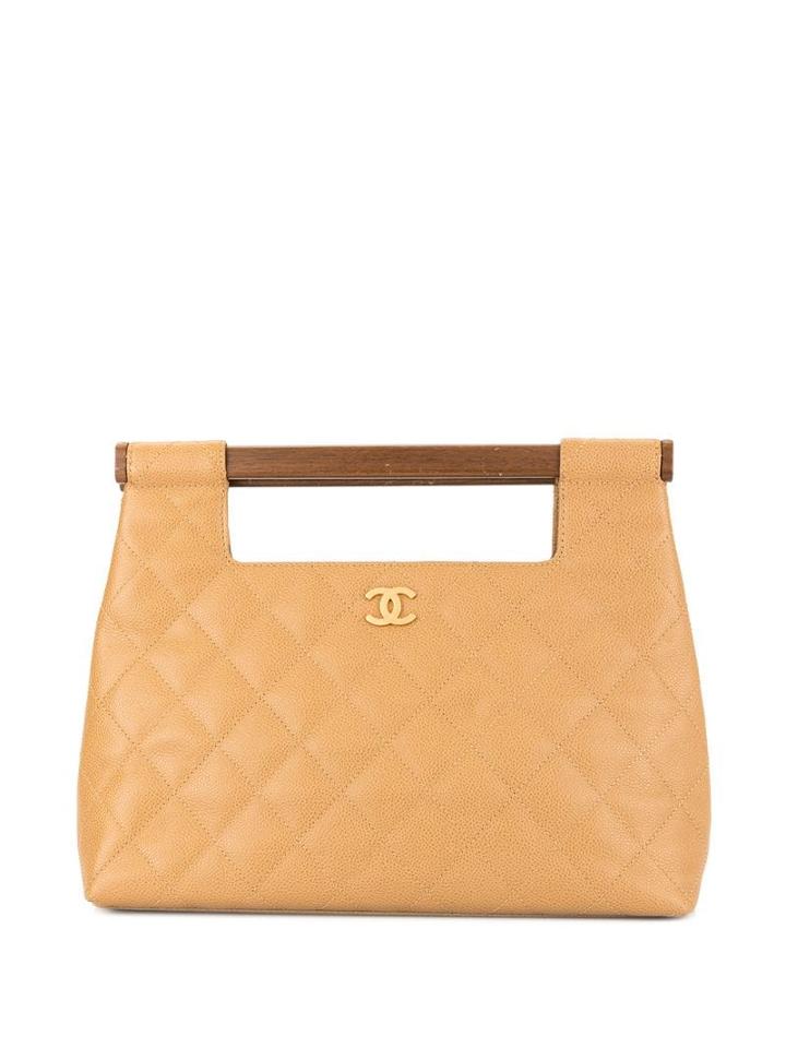 Chanel Pre-owned Quilted Cc Logo Handbag - Brown