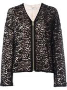 Lanvin Floral Lace Jacket, Women's, Size: 38, Black, Viscose/polyamide/cupro/acetate