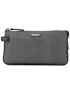 Ermenegildo Zegna - Herringbone Clutch Bag - Men - Polyester/polyurethane - One Size, Black, Polyester/polyurethane
