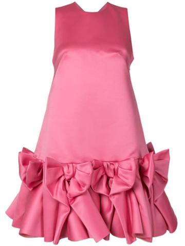 Viktor & Rolf Soir Bow Volant Mini Dress - Pink
