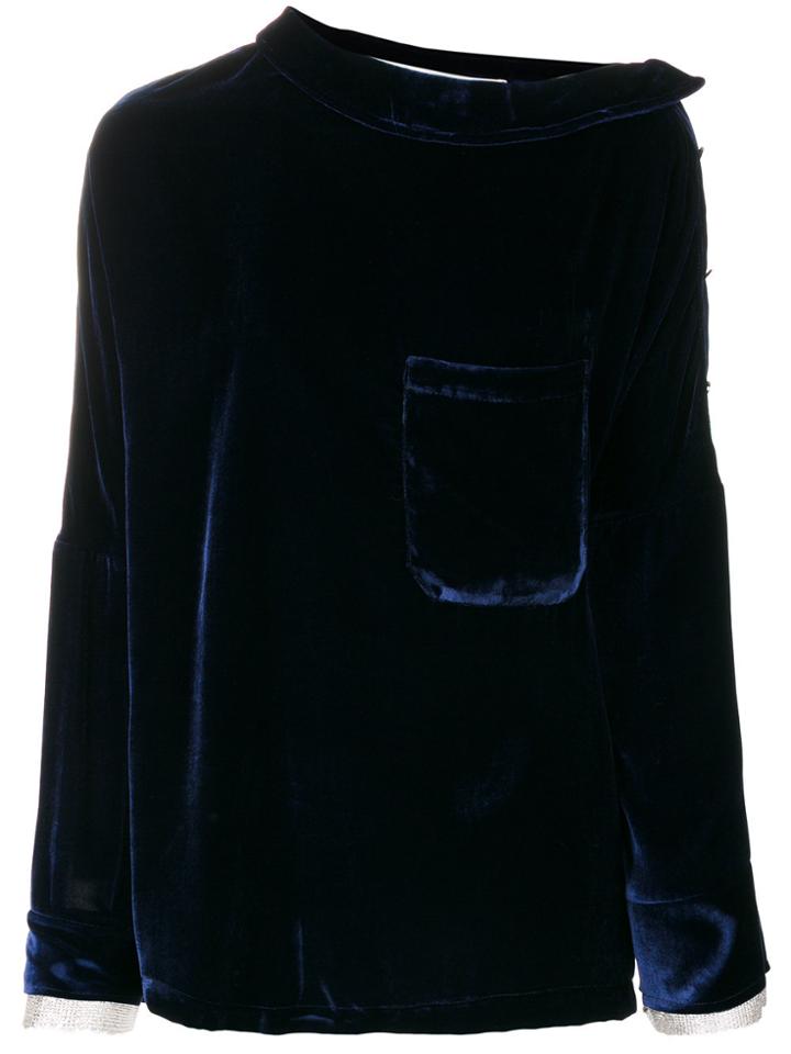 Aviù Chest Pocket Blouse - Blue
