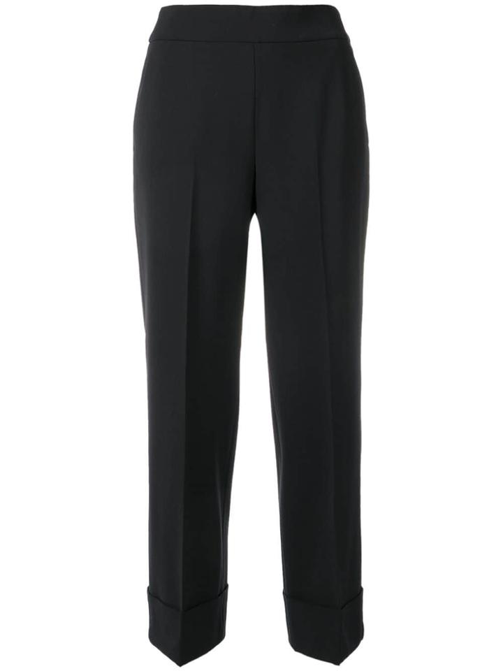 Peserico Cropped Tailored Trousers - Black