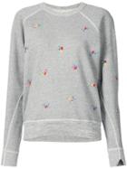 The Great Embroidered College Sweatshirt - Grey