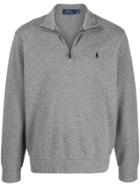 Polo Ralph Lauren Zipped High-neck Jumper - Grey