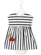 Dolce & Gabbana Kids Striped Dress Set, Infant Girl's, Size: 6 Mth, White