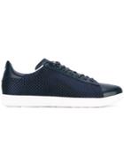 Armani Jeans Woven Panel Sneakers - Blue