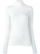 Joseph Roll Neck Knitted Blouse, Women's, Size: Xs, White, Merino