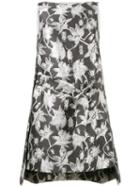 Osman Metallic Brocade Shift Dress, Women's, Size: 6, Grey, Polyamide/polyester/viscose/metallized Polyester