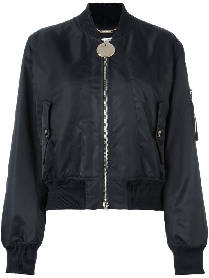 Givenchy Classic Bomber Jacket, Women's, Size: 36, Black, Polyamide/viscose/polyester