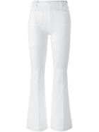 Frame Denim Flared Jeans, Women's, Size: 28, White, Cotton/polyester/spandex/elastane