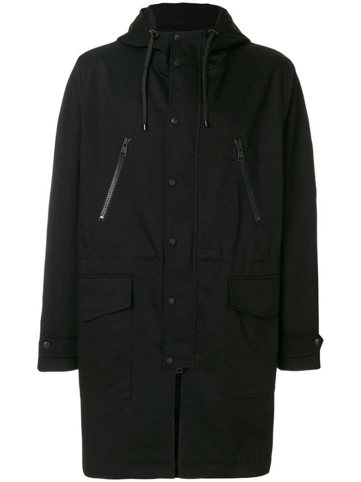 Ami Paris Long Rain Coat - Black