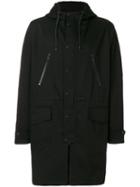 Ami Paris Long Rain Coat - Black